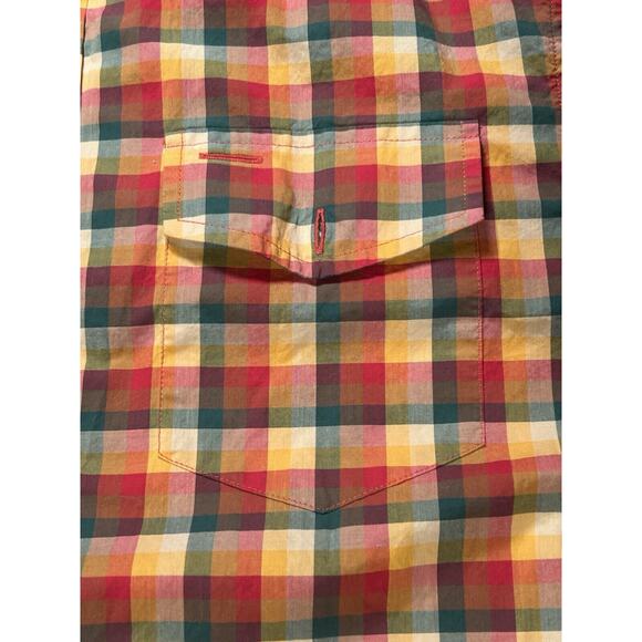 LL Bean Shirt Mens Medium Tall MT Plaid Long Sleeve Button Up Fall Colors - Picture 5 of 9
